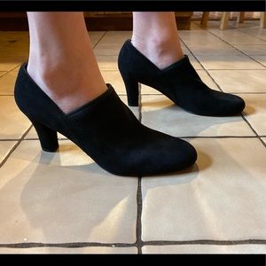 3” black suede Stuart Weitzman booties